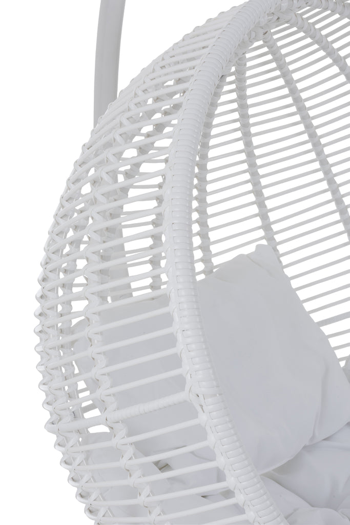Hangstoel Rond Staal Wit