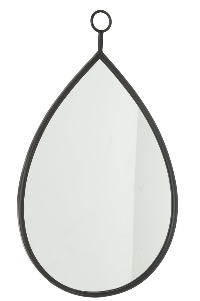 Hangende spiegel Drop Mirror/Mdf Zwart Groot