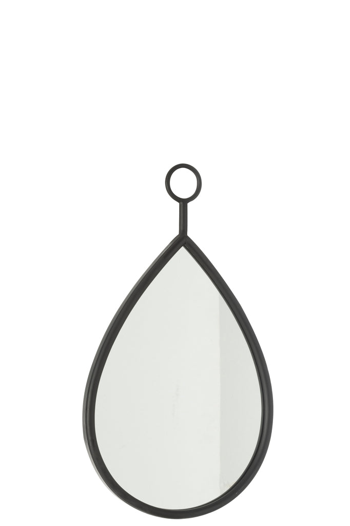 Hangende spiegel Drop Mirror/Mdf Zwart Klein