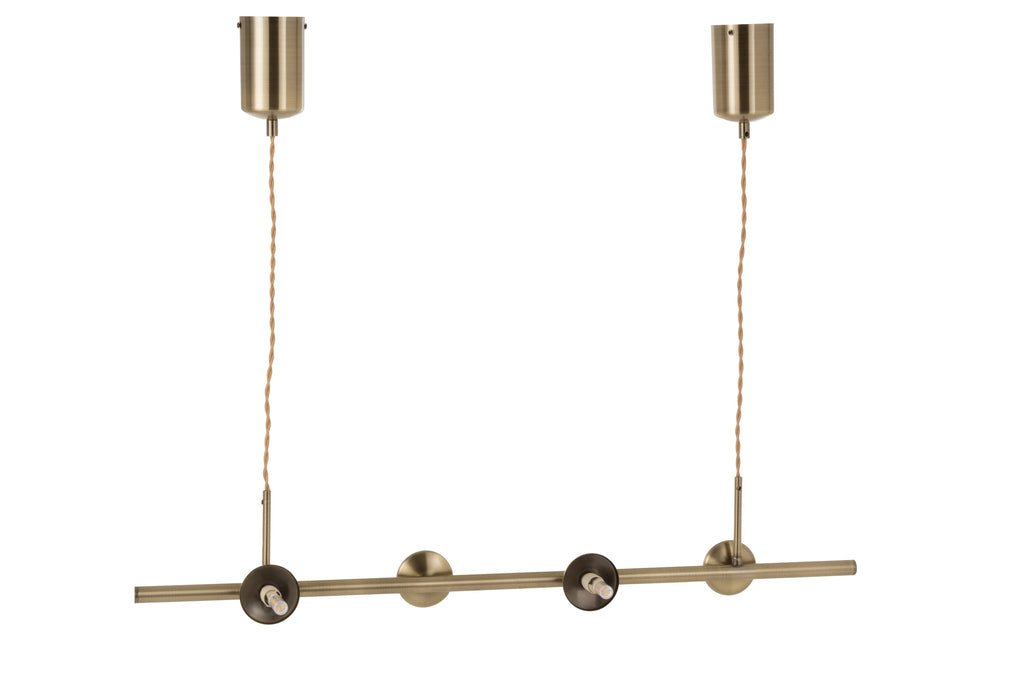 HANGENDE LAMP MET 4 LAMPEN IN GOUD