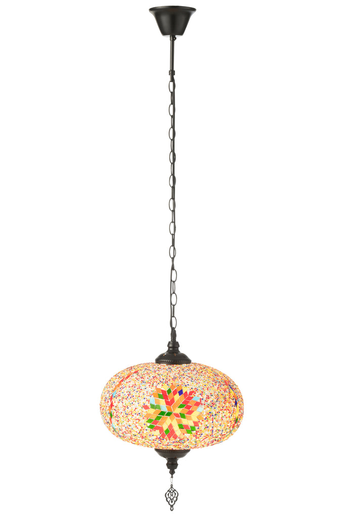 Hanglamp Mozaïekglas/Metaal Oranje Groot
