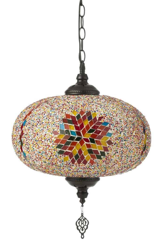 Hanglamp Mozaïekglas/Metaal Oranje Groot
