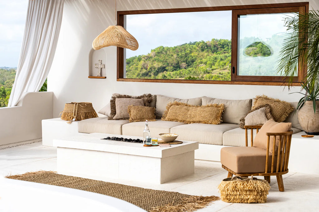 Het Raffia Kussen - Naturel - 35x100