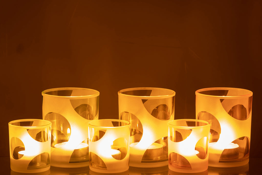 Hurricane Rounds Glass Mix Pastel Medium Assortment Of 3