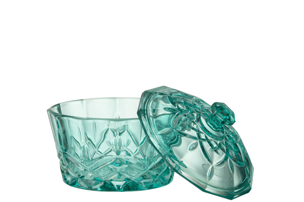 Pot Mali Cut Glas Azuurblauw