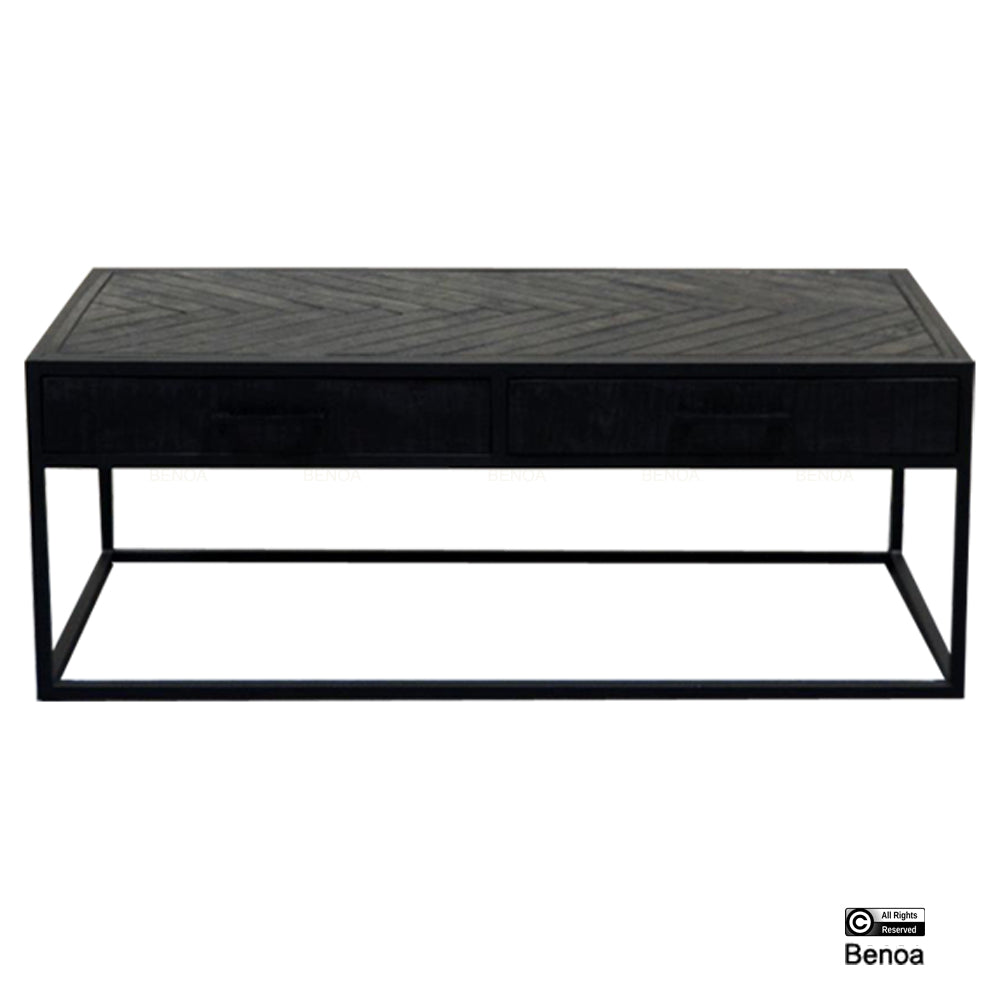 Jax 2 lade salontafel zwart 120