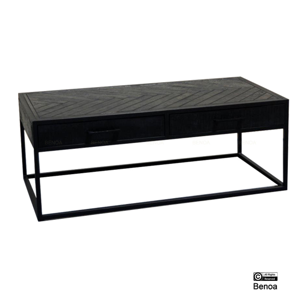 Jax 2 lade salontafel zwart 120