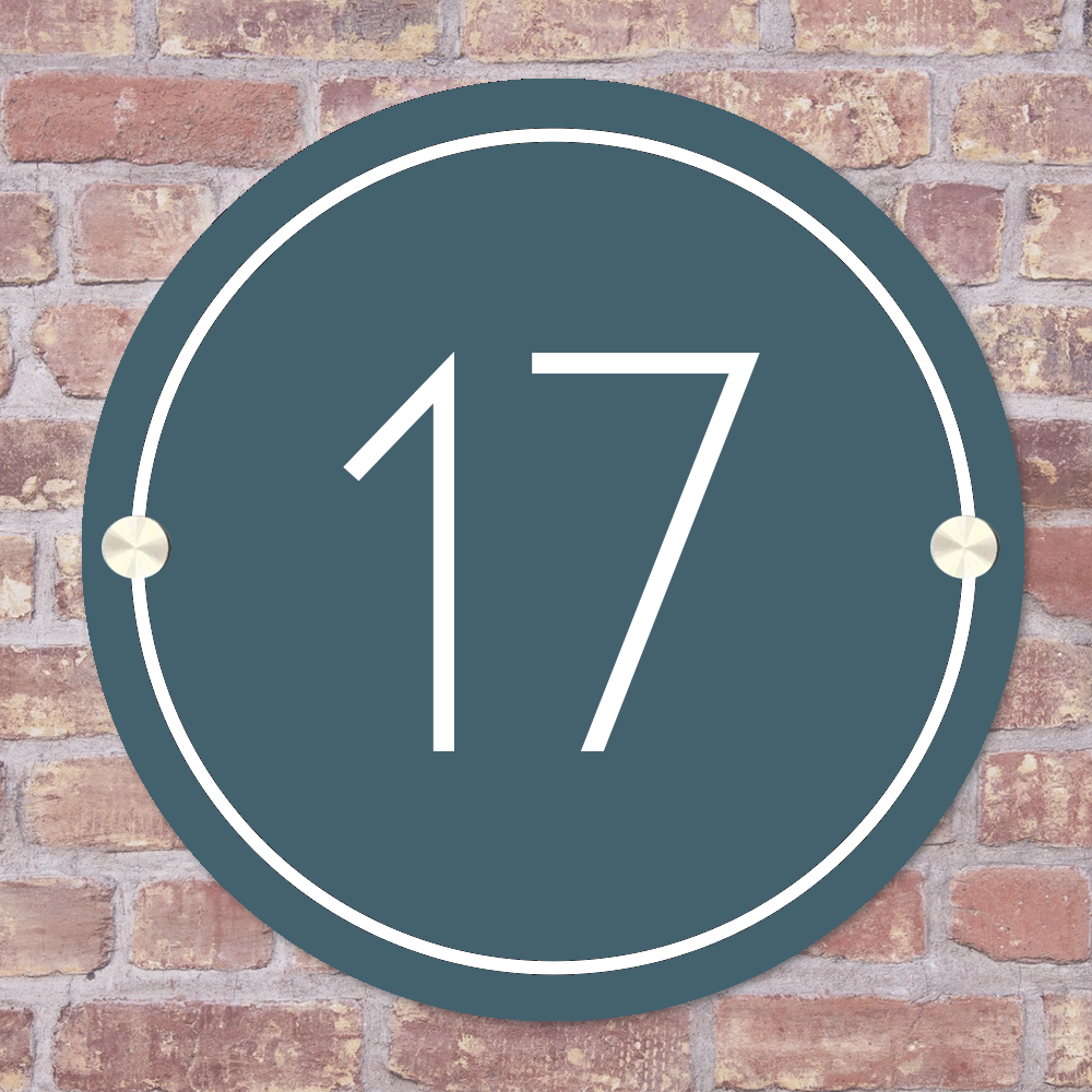 Label2X Naambordje rond Naambordje voordeur huisnummer woonaccessoires homedecoratie