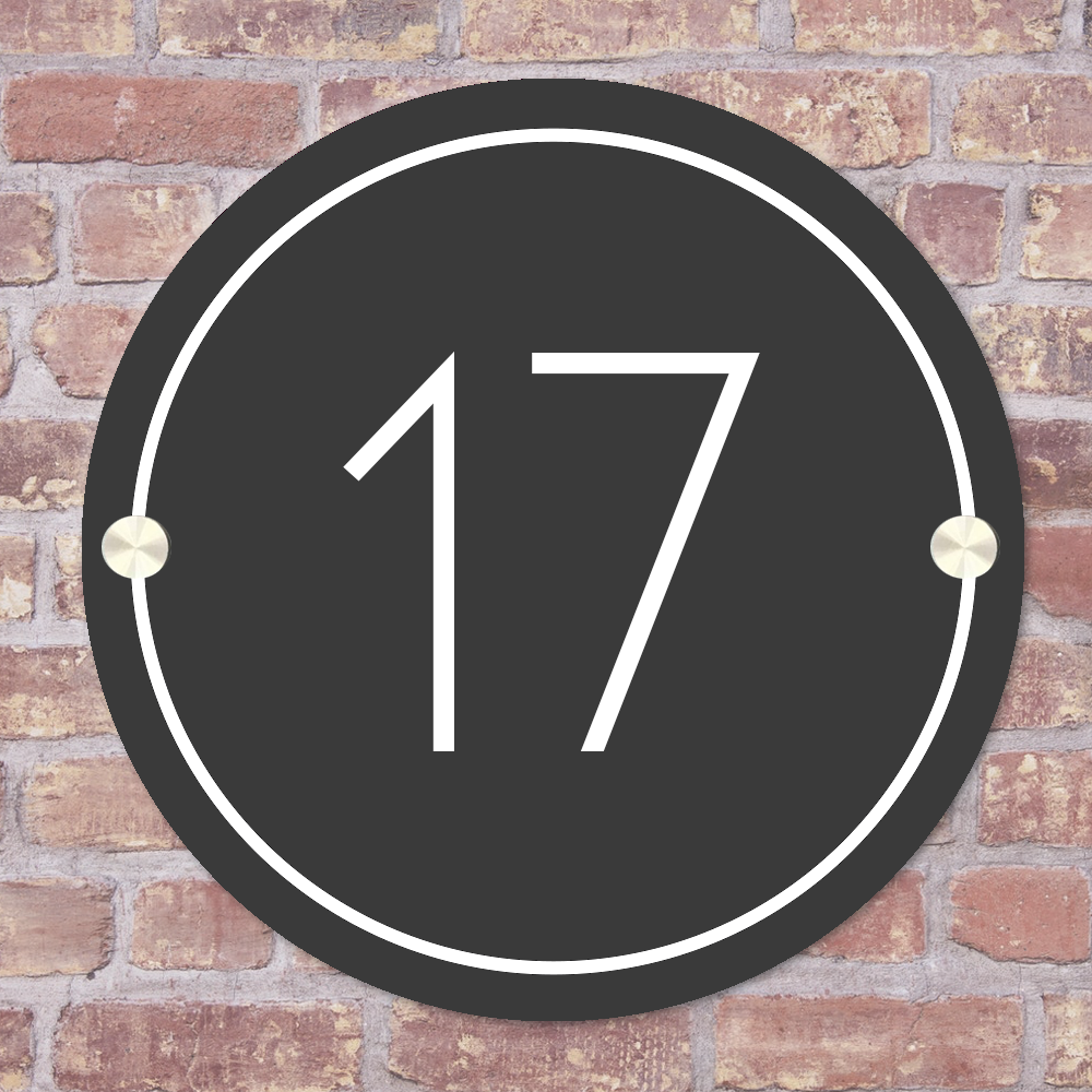 Label2X Naambordje rond Naambordje voordeur huisnummer woonaccessoires homedecoratie