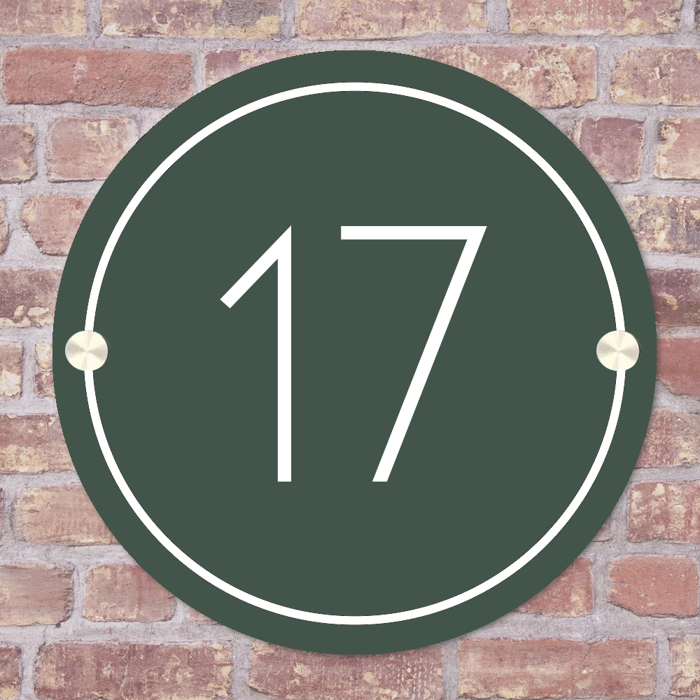 Label2X Naambordje rond Naambordje voordeur huisnummer woonaccessoires homedecoratie