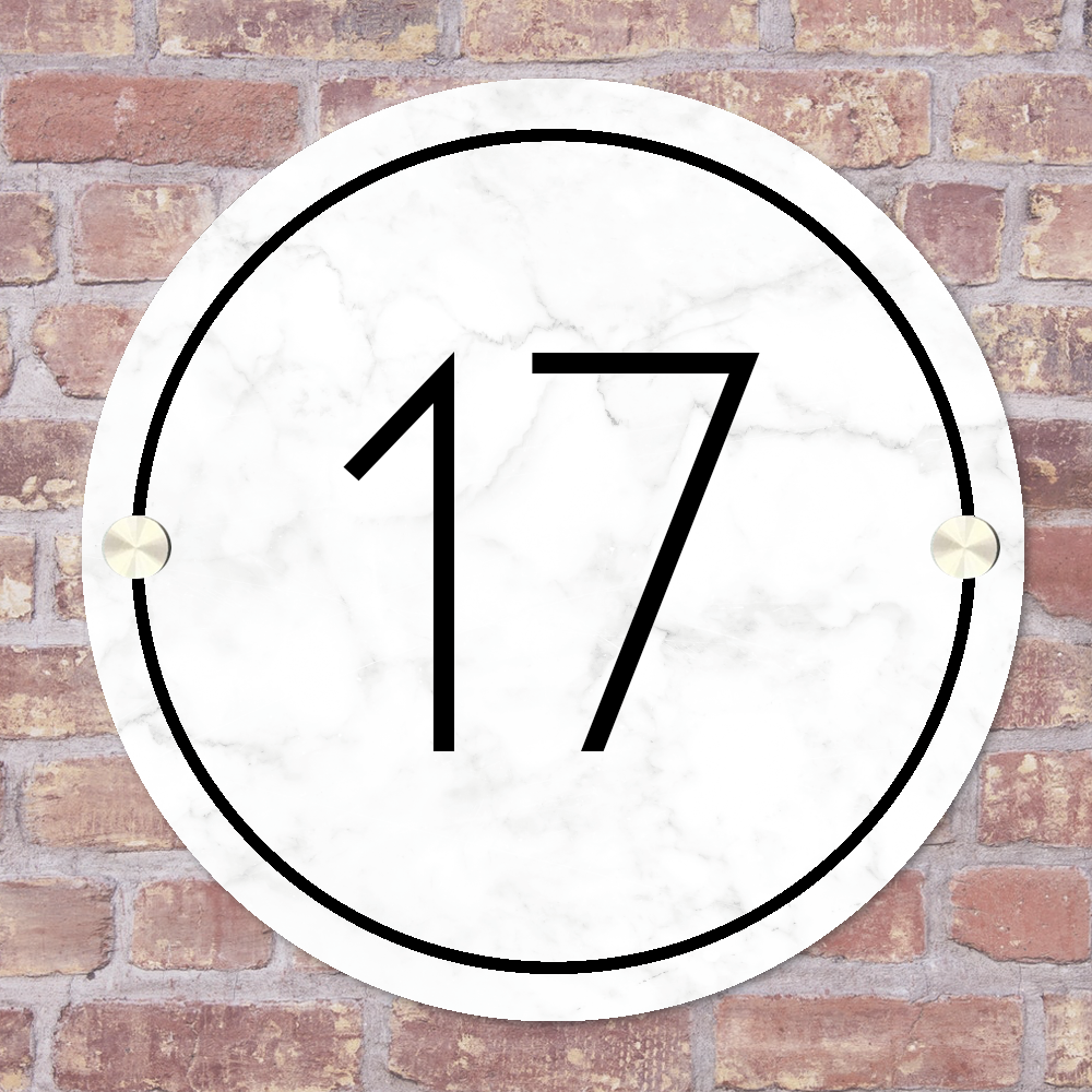 Label2X Naambordje rond Naambordje voordeur huisnummer woonaccessoires homedecoratie