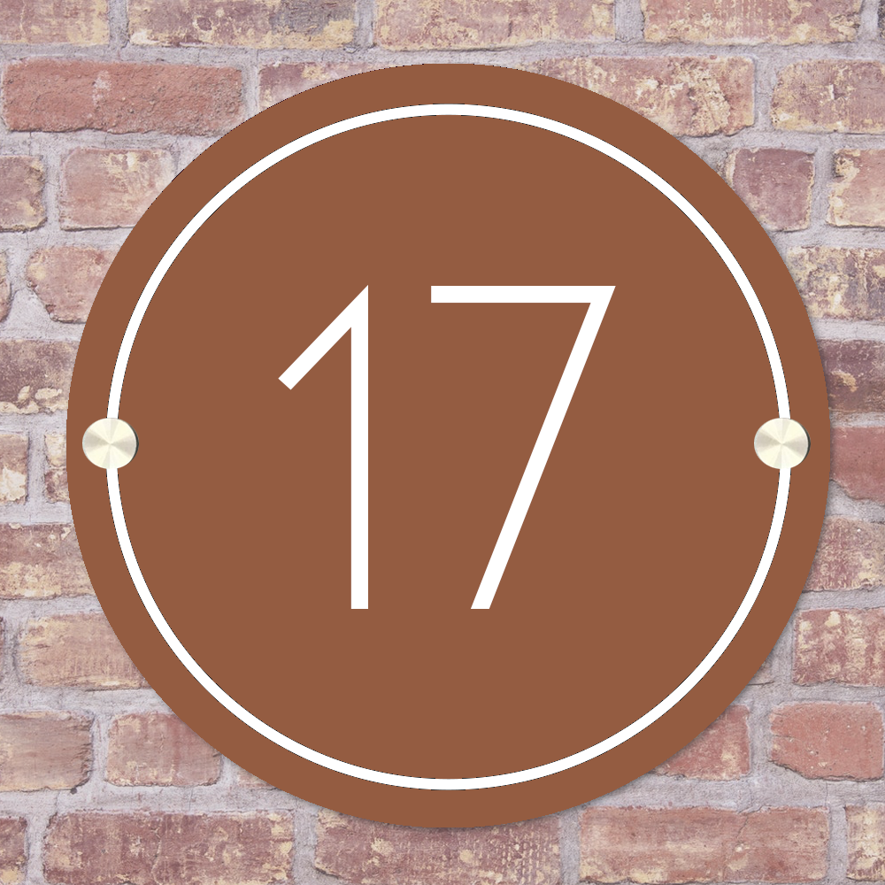 Label2X Naambordje rond Naambordje voordeur huisnummer woonaccessoires homedecoratie