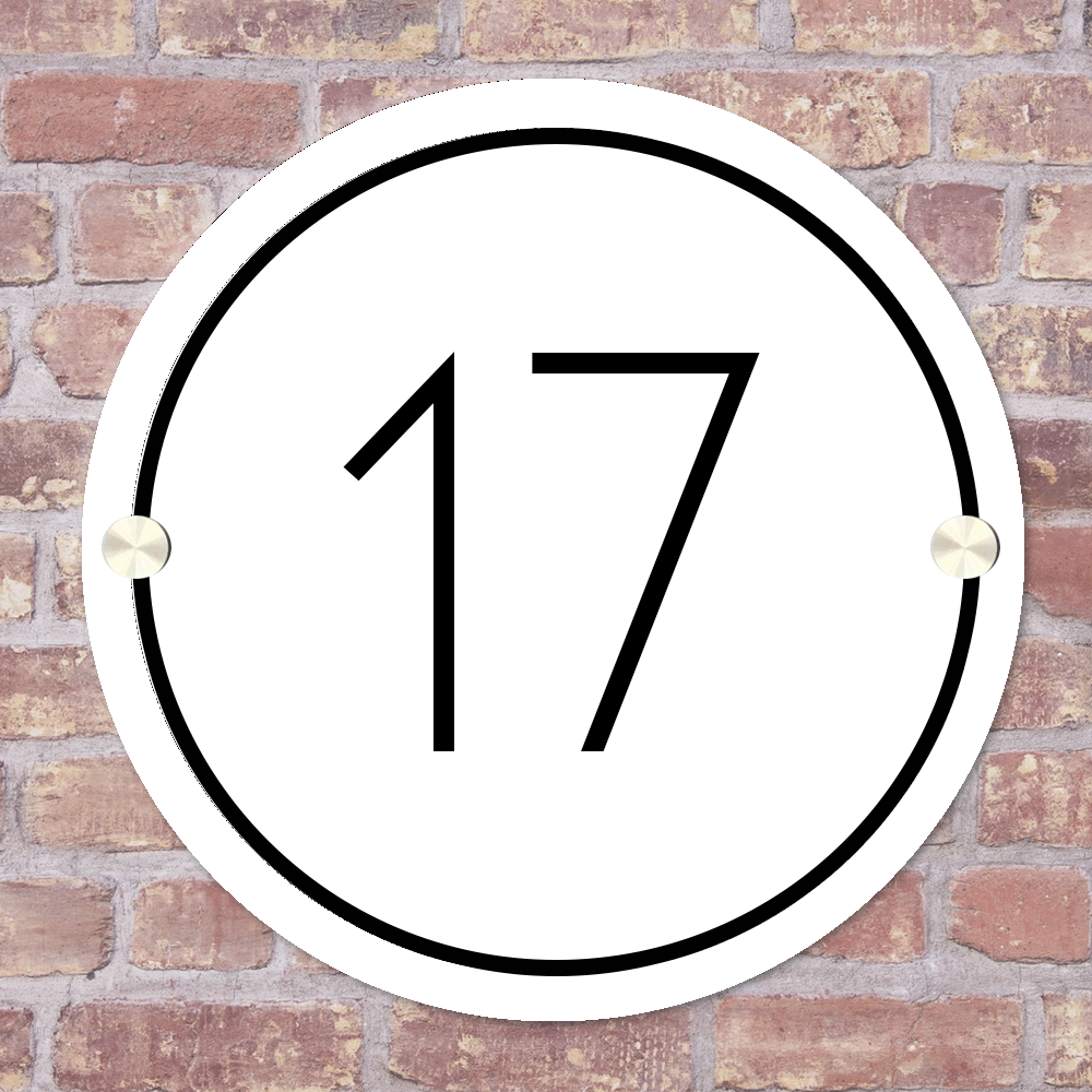 Label2X Naambordje rond Naambordje voordeur huisnummer woonaccessoires homedecoratie