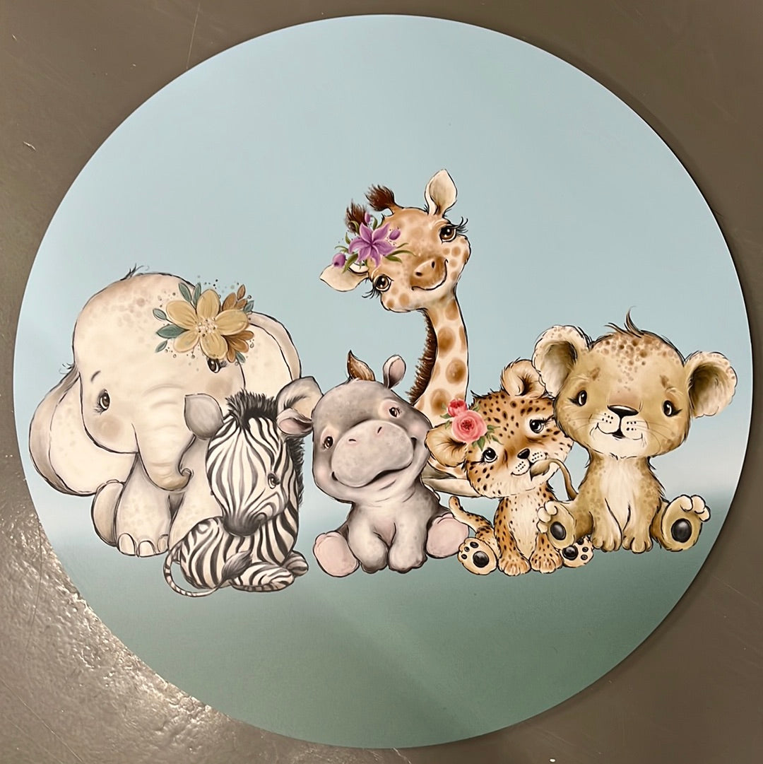 Label2X 60 cm 80 cm - Forex - Safari familie woonaccessoires homedecoratie