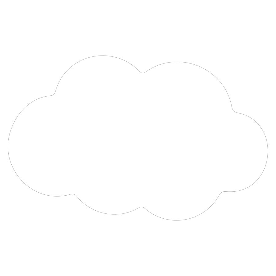 Label2X blanco muurwolkjes Blanco muurwolkje wit 2 stuks