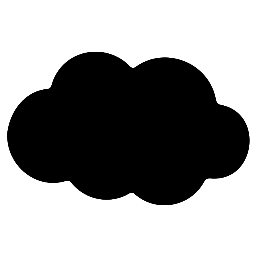 Label2X blanco muurwolkjes Blanco muurwolkje zwart 2 stuks