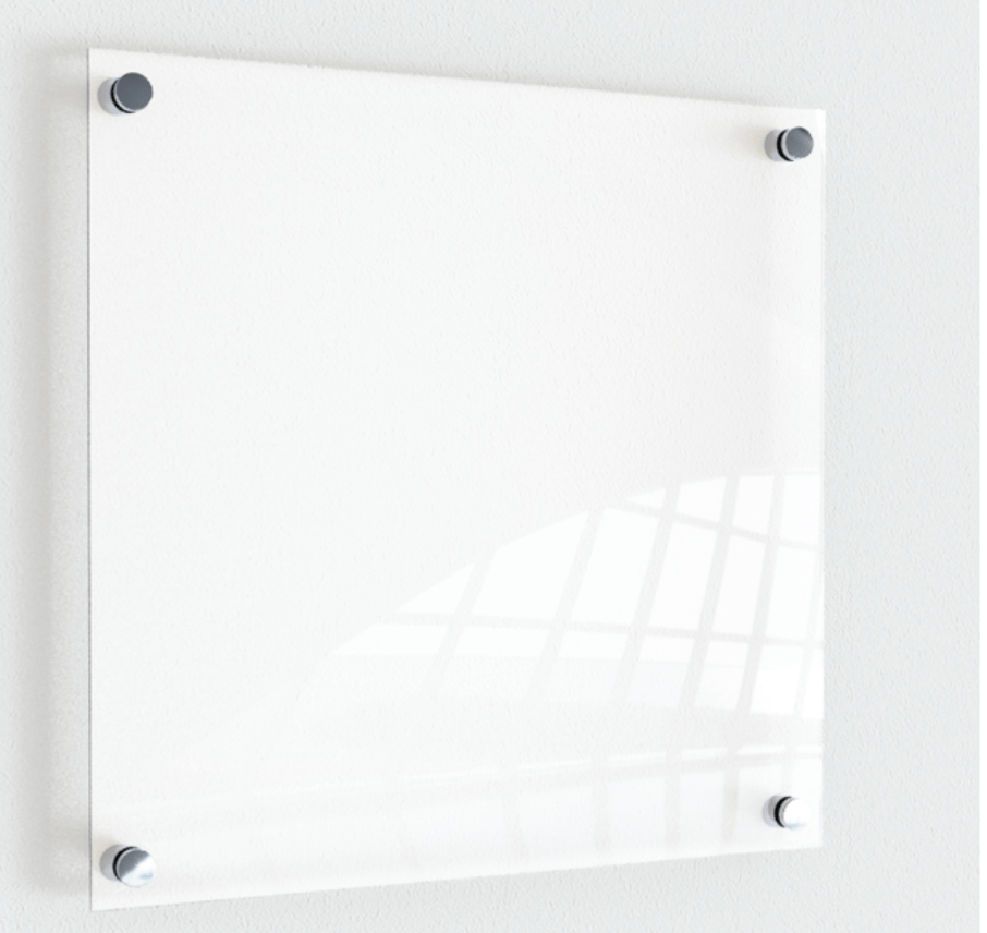 Label2X Blanco wit plexiglas plaatje