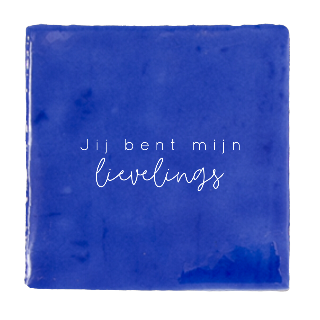 Label2X Blauw met wit / Nee ik hoef er geen extra&