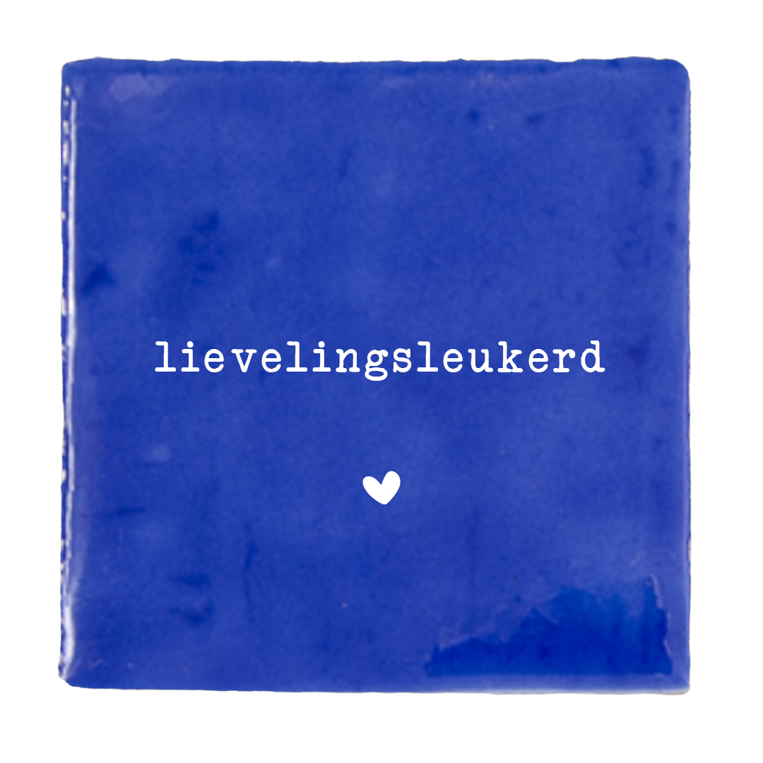 Label2X Blauw met wit / Nee ik hoef er geen extra&