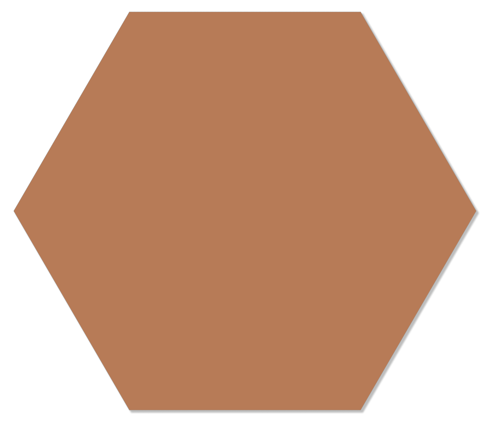 Label2X blanco muurcirkel Effen terra / Forex Blanco muurhexagons per 10 stuks