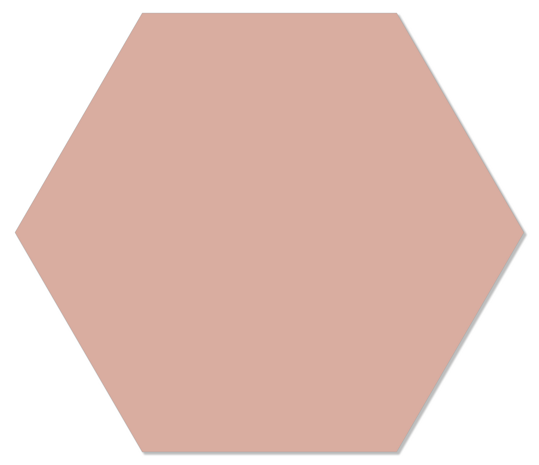 Label2X blanco muurcirkel Effen zalm / Forex Blanco muurhexagons per 10 stuks