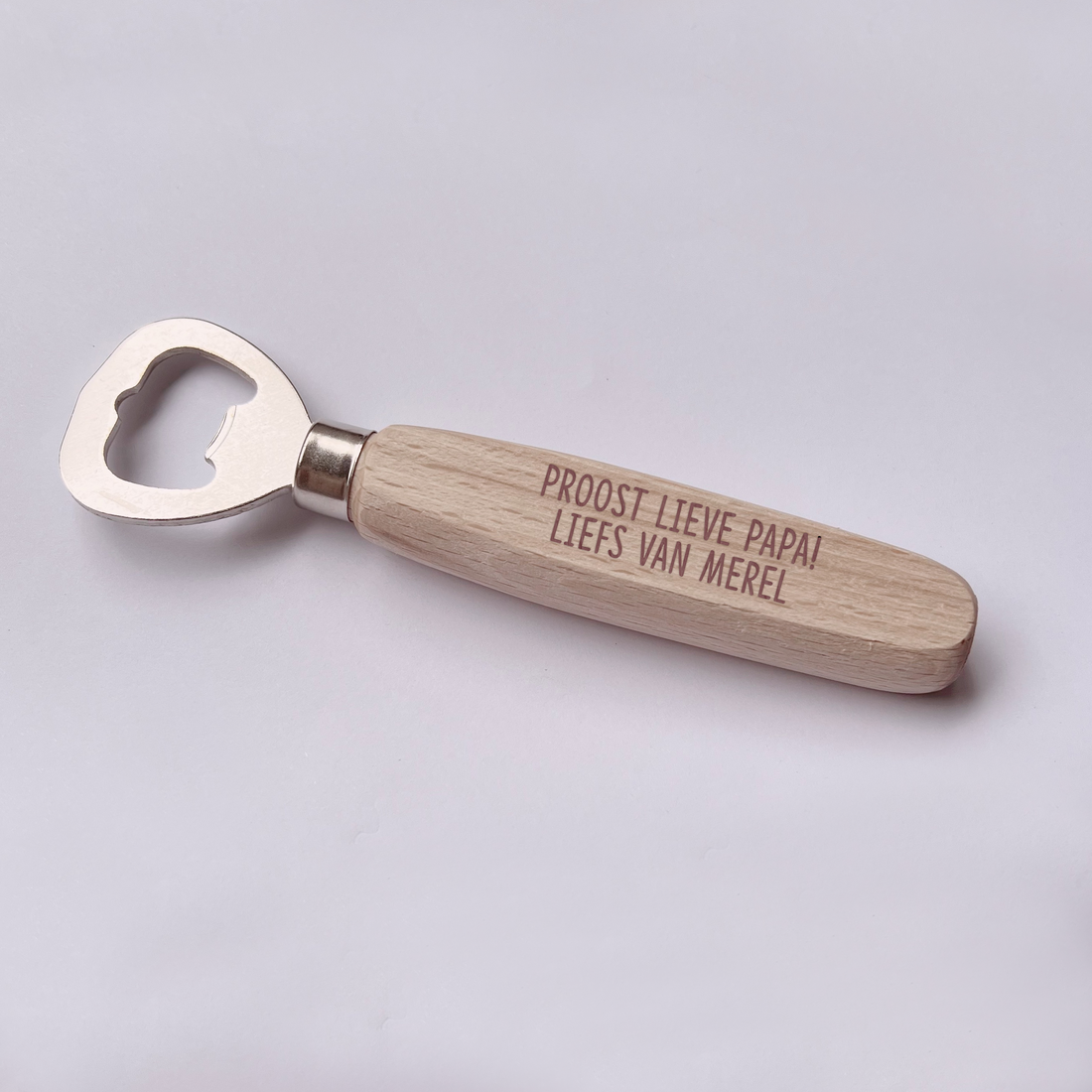 Label2X Kerst Flesopener met eigen gekozen tekst lang HT-008 woonaccessoires homedecoratie