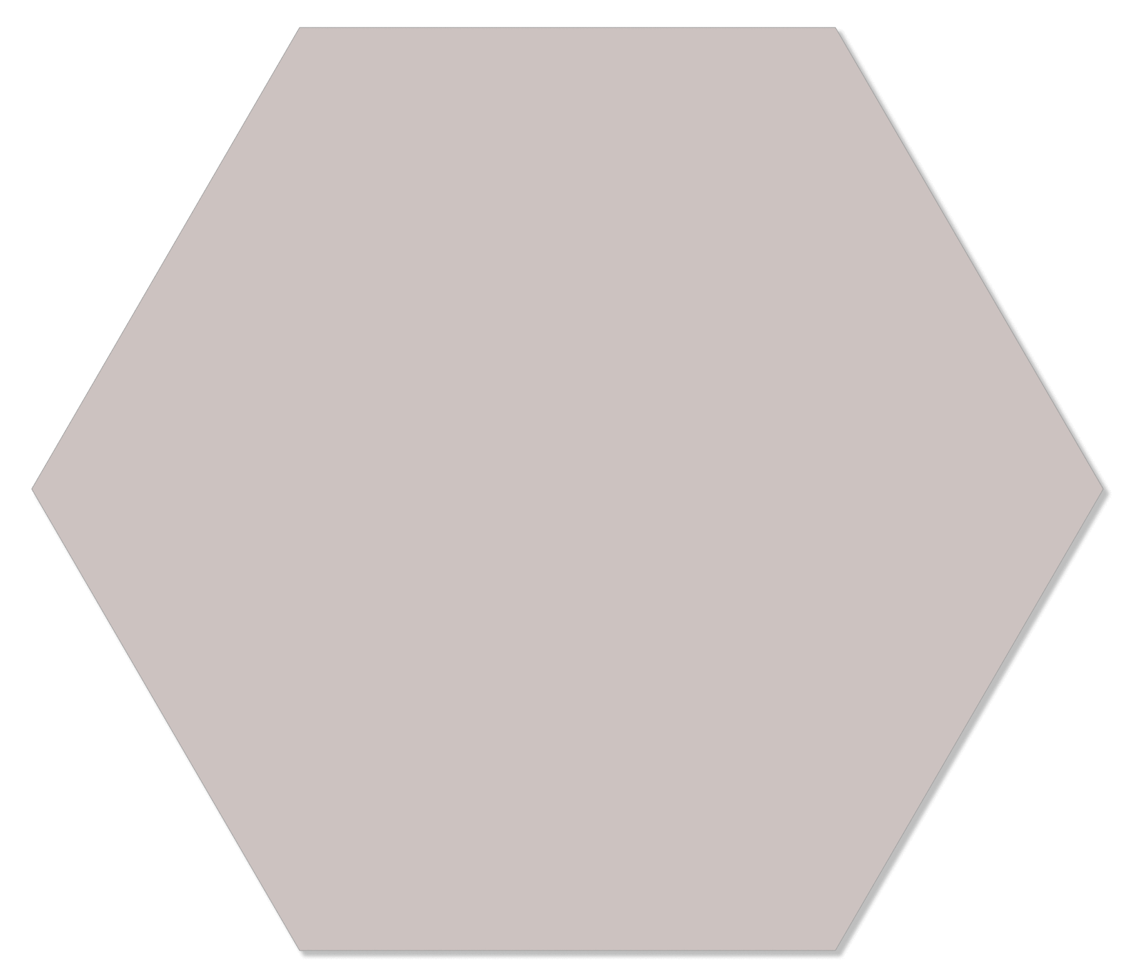 Label2X Muurhexagon Muurhexagon effen stone