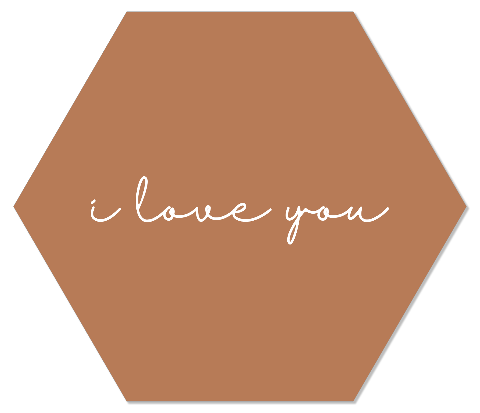 Label2X Muurhexagon Muurhexagon i love you terra