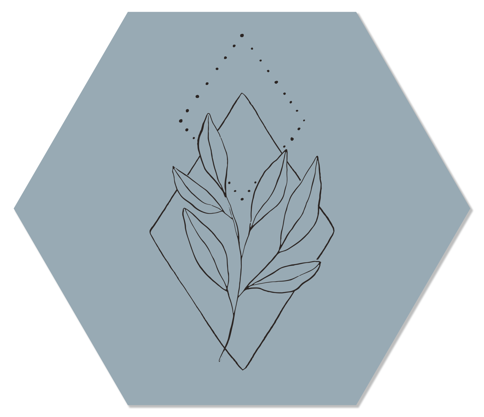 Label2X Muurhexagon Muurhexagon minimalist