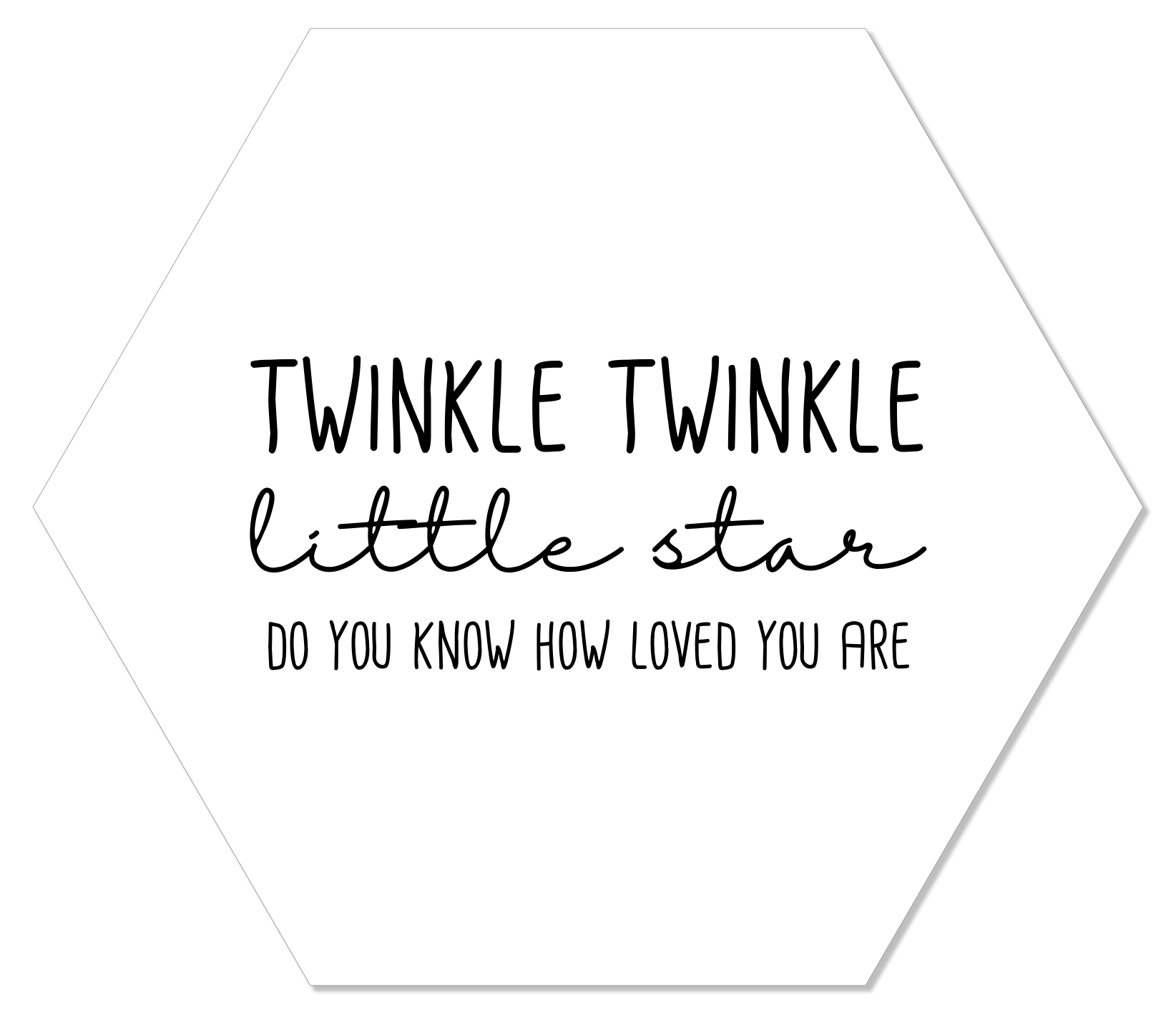 Label2X Muurhexagon Muurhexagon twinkle twinkel wit