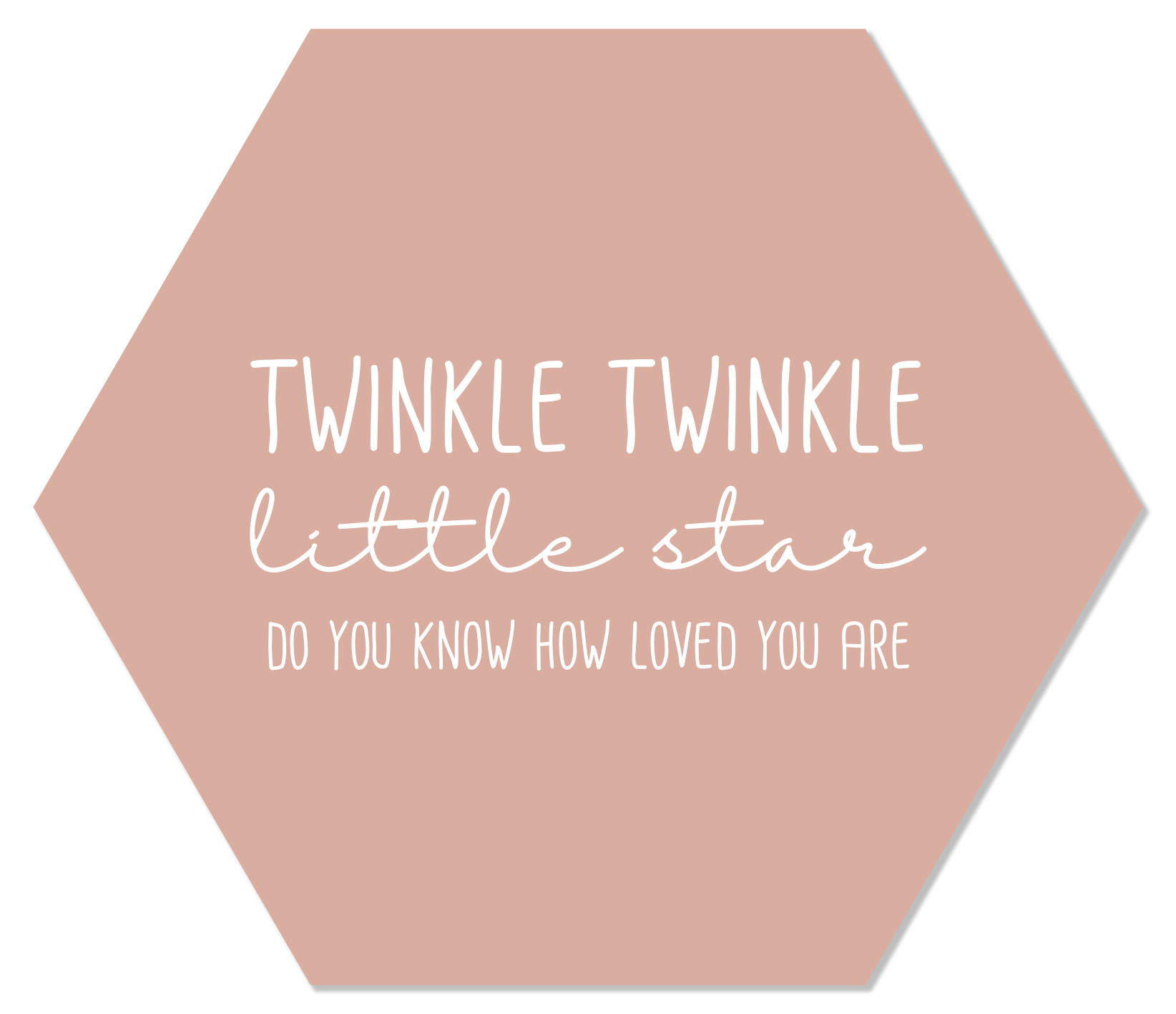 Label2X Muurhexagon Muurhexagon twinkle twinkel zalm