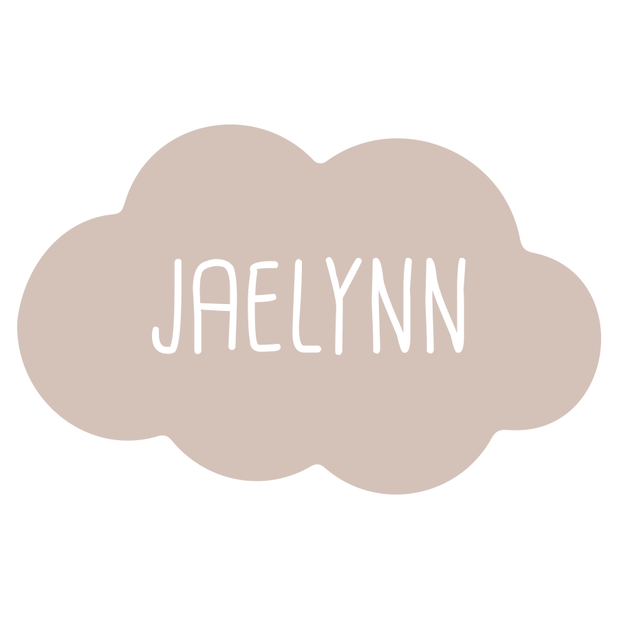 Label2X Wandfiguurtje Muurwolkje naam beige