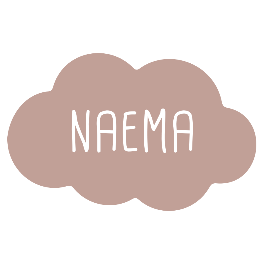 Label2X Wandfiguurtje Muurwolkje naam oudroze