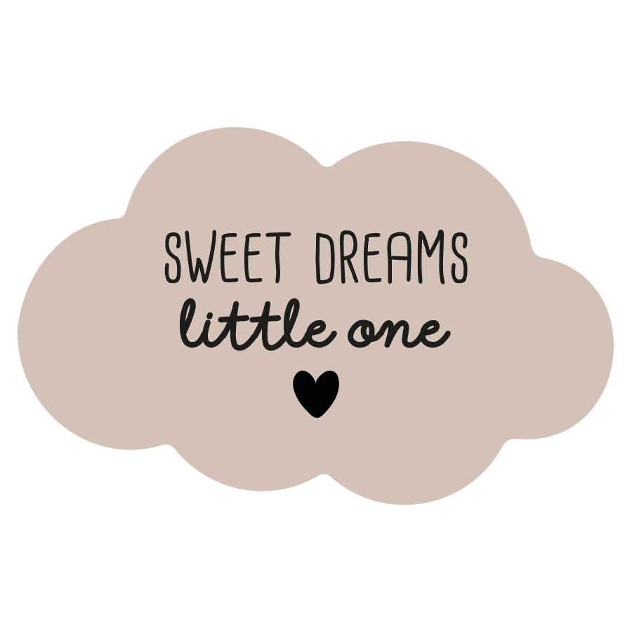 Label2X Wandfiguurtje Muurwolkje sweet dreams beige