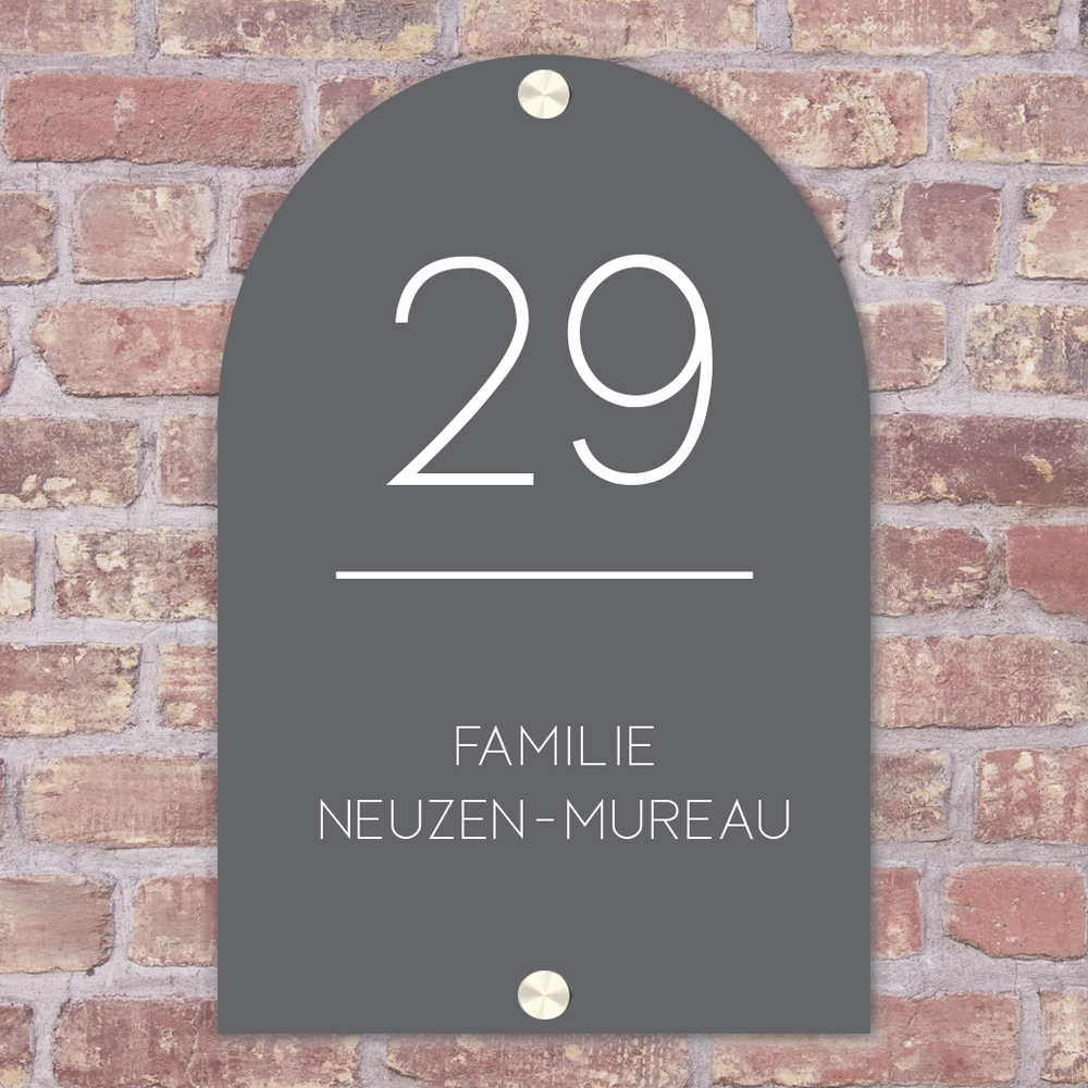 Label2X Naambordje arch Naambordje arch blauw grijs woonaccessoires homedecoratie
