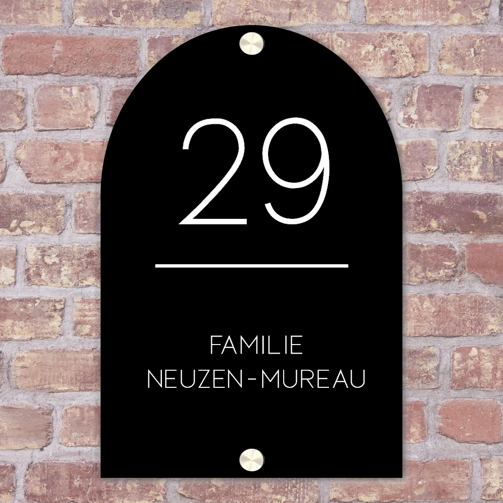 Label2X Naambordje arch Naambordje arch zwart woonaccessoires homedecoratie