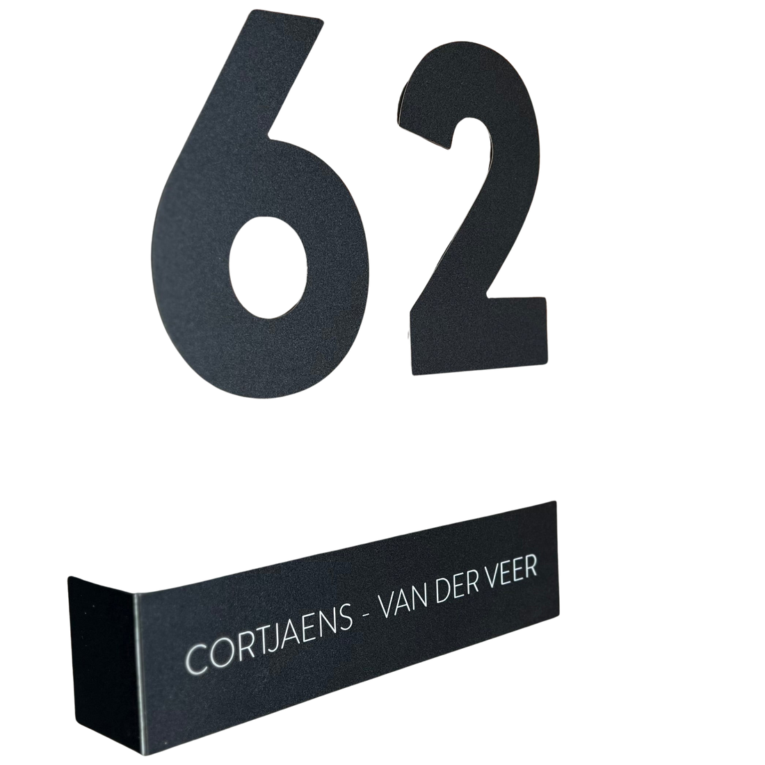 Label2X Naambordje rechthoek Naambordje gevel met hoekje woonaccessoires homedecoratie