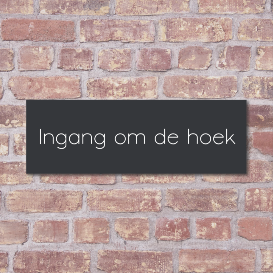 Label2X Naambordje rechthoek Naambordje mini rechthoek woonaccessoires homedecoratie