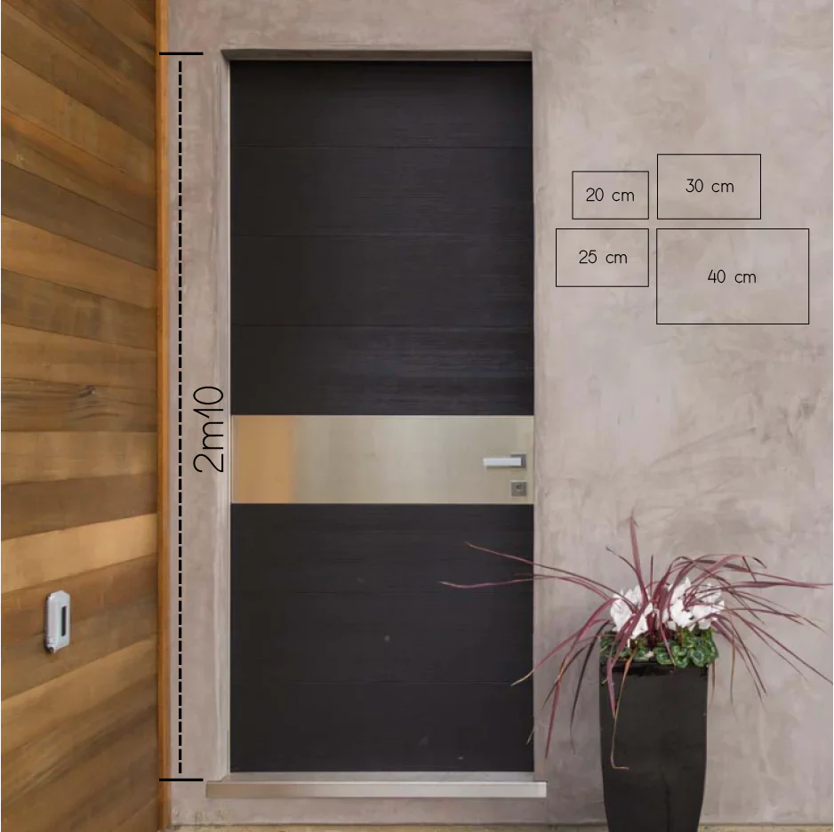 Label2X Naambordje luxe Naambordje voordeur luxe rvs-look met plexiglas rechthoek woonaccessoires homedecoratie
