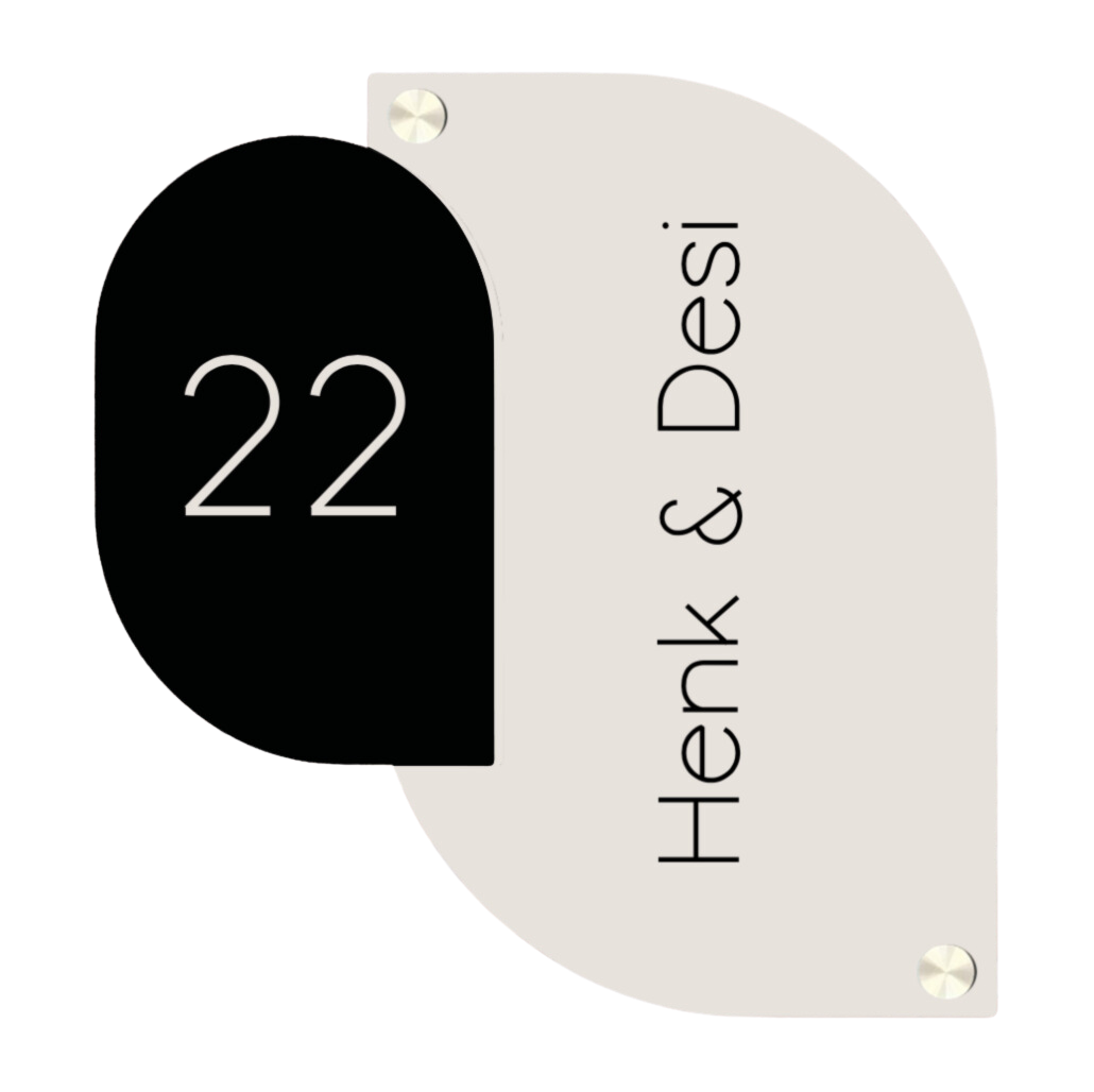 Label2X Naambordje scandi Naambordje voordeur luxe scandi japandi woonaccessoires homedecoratie