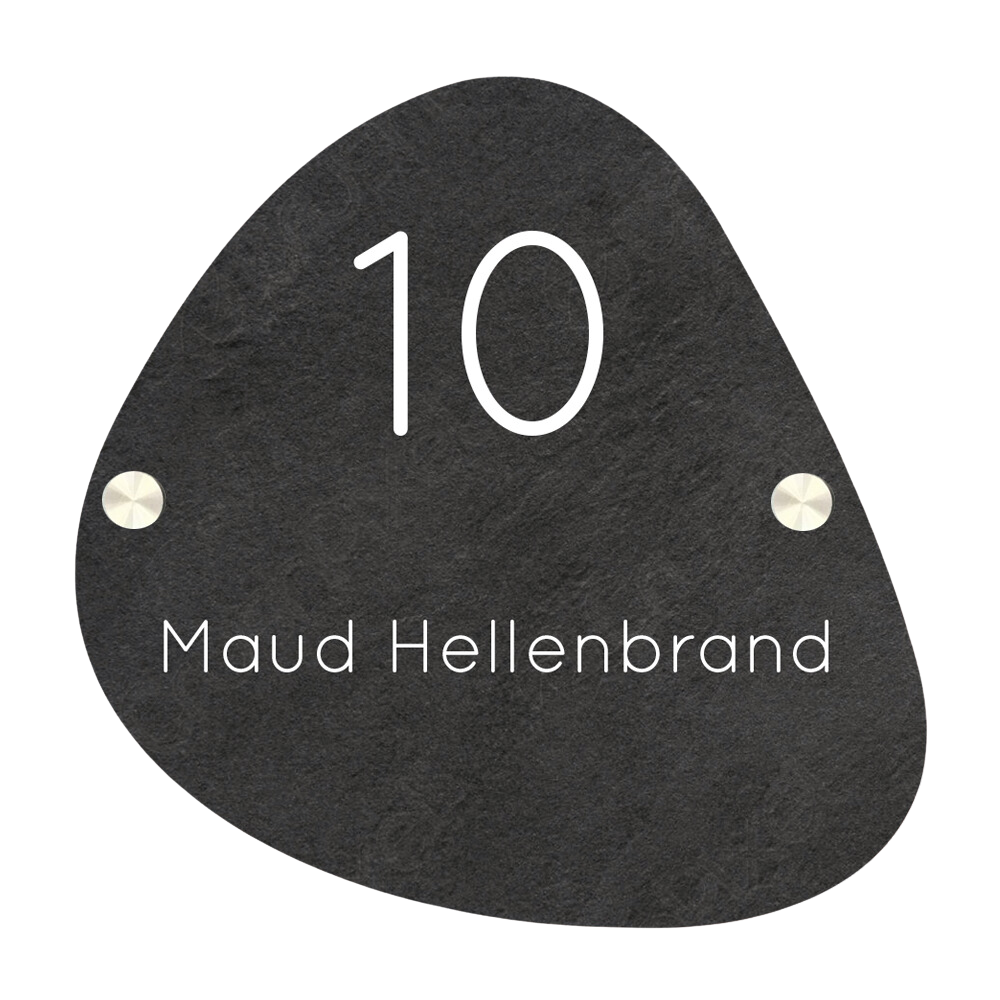 Label2X Naambordje organisch Naambordje voordeur organisch natuursteenlook woonaccessoires homedecoratie