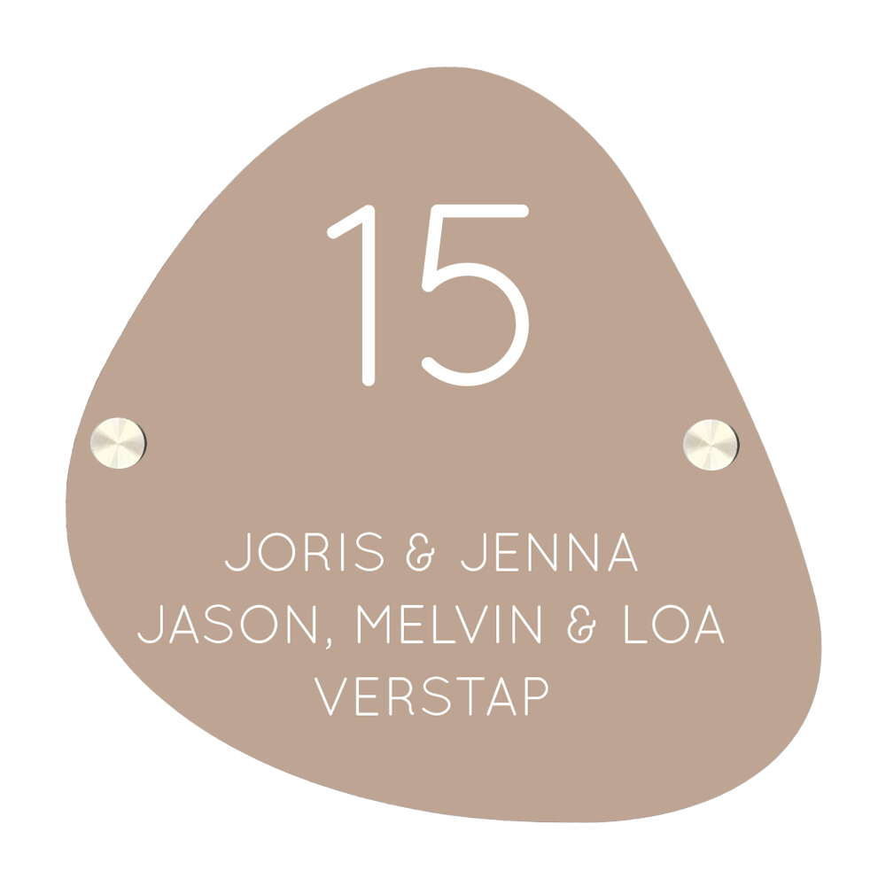 Label2X Naambordje organisch Naambordje voordeur organisch zand woonaccessoires homedecoratie