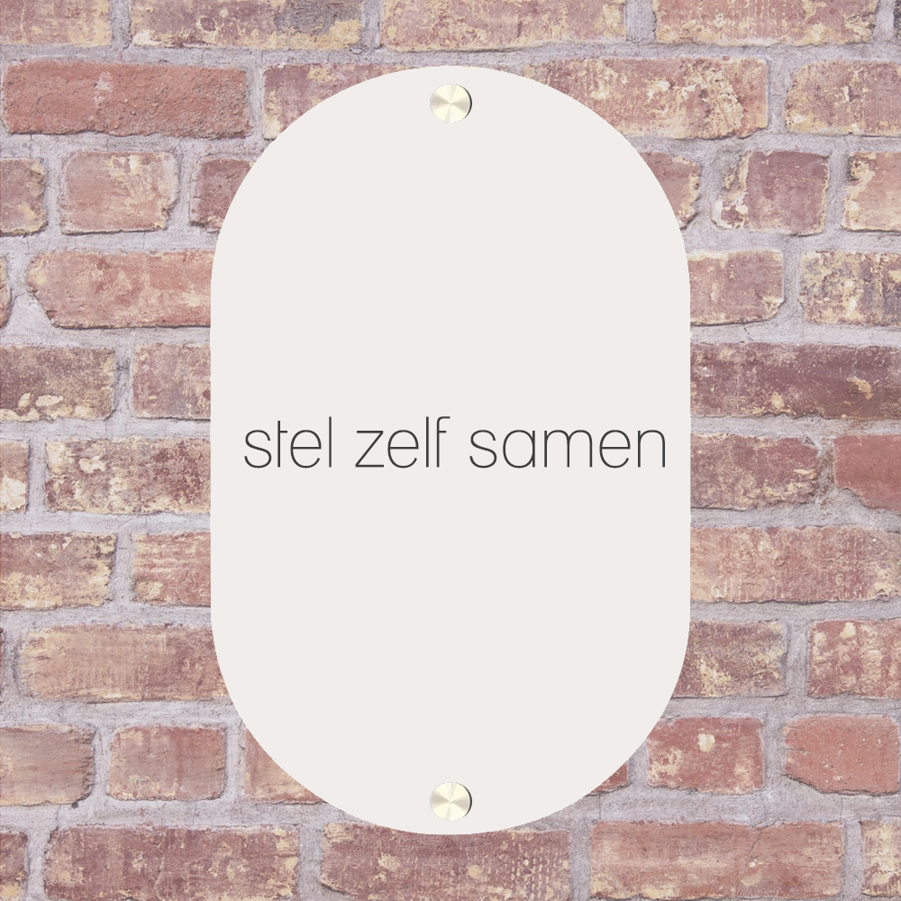 Label2X Naambordje arch Naambordje voordeur ovaal compleet zelf samenstellen woonaccessoires homedecoratie