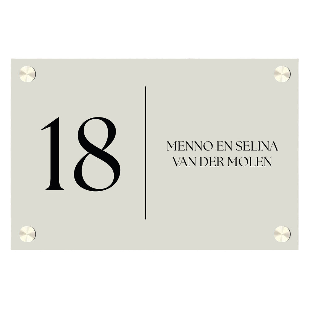 Label2X Naambordje rechthoek Naambordje voordeur pale rechthoek woonaccessoires homedecoratie