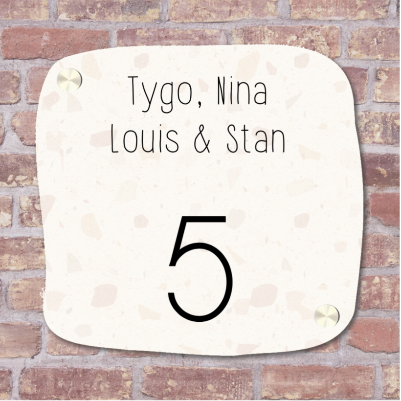 Label2X Naambordje pugiza Naambordje voordeur pugiza woonaccessoires homedecoratie