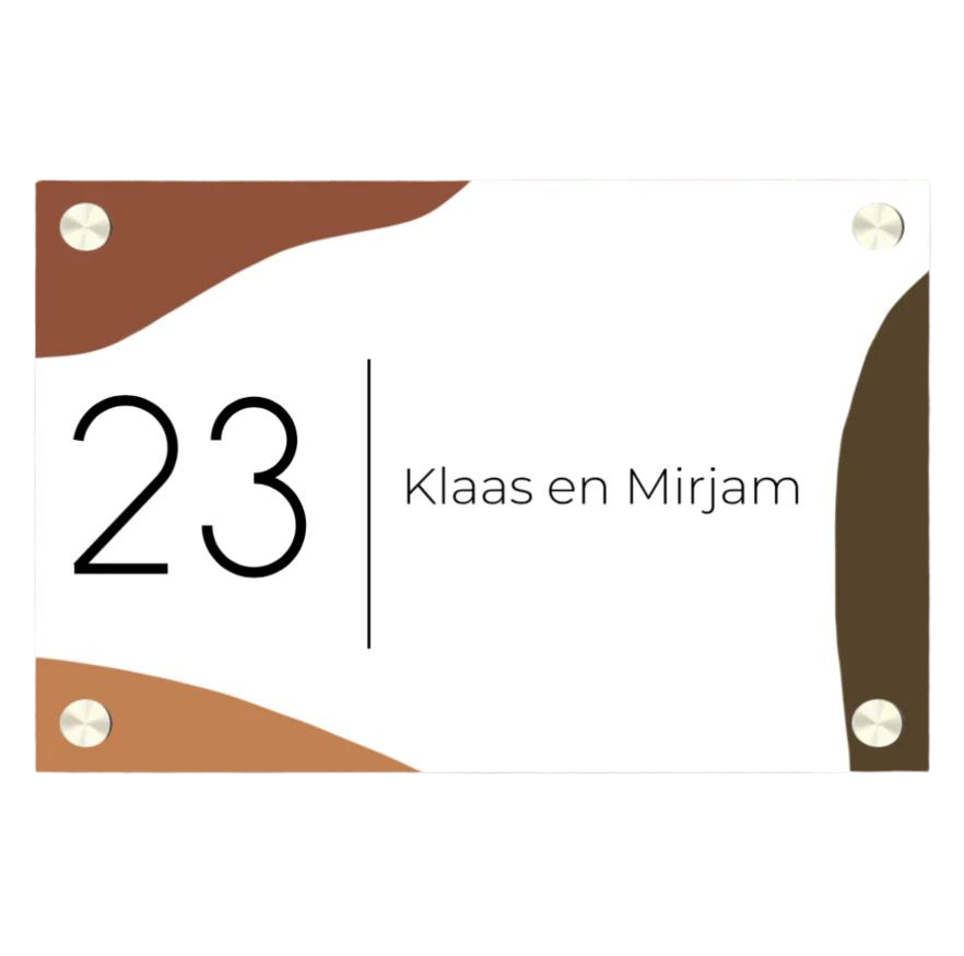 Label2X Naambordje rechthoek Naambordje voordeur rechthoek abstract woonaccessoires homedecoratie