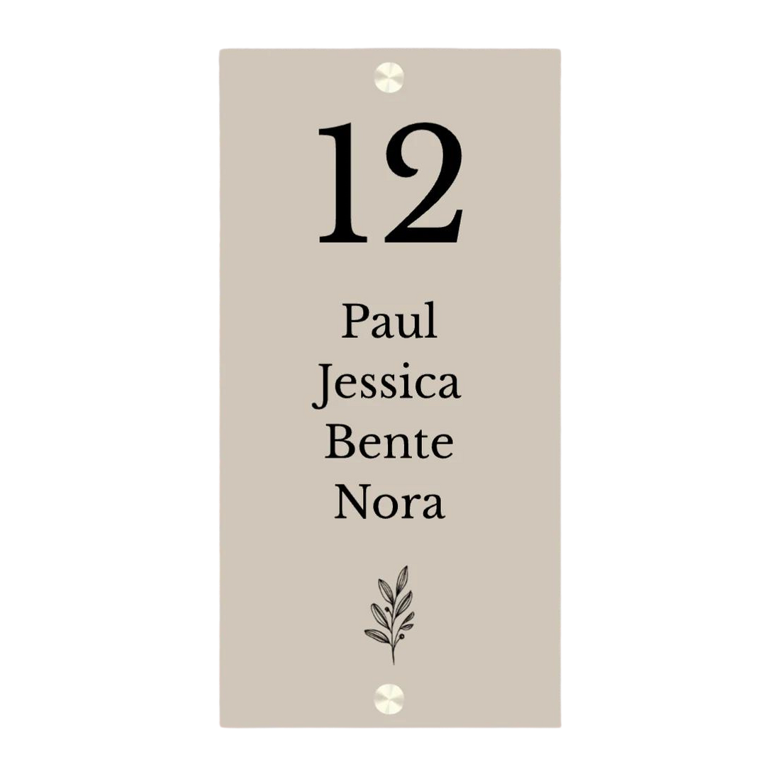 Label2X Naambordje rechthoek Naambordje voordeur rechthoek staand beige woonaccessoires homedecoratie