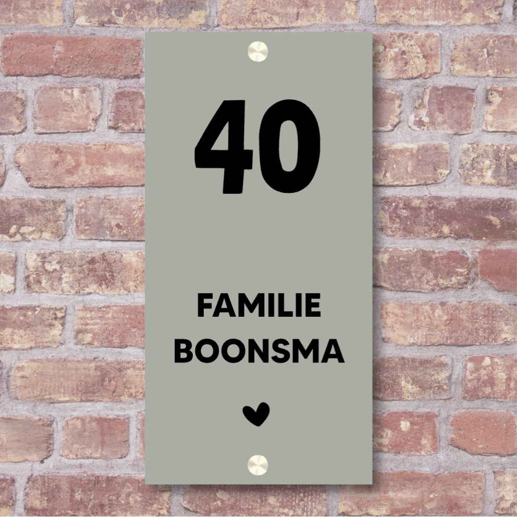 Label2X Naambordje rechthoek Naambordje voordeur rechthoek staand modern woonaccessoires homedecoratie