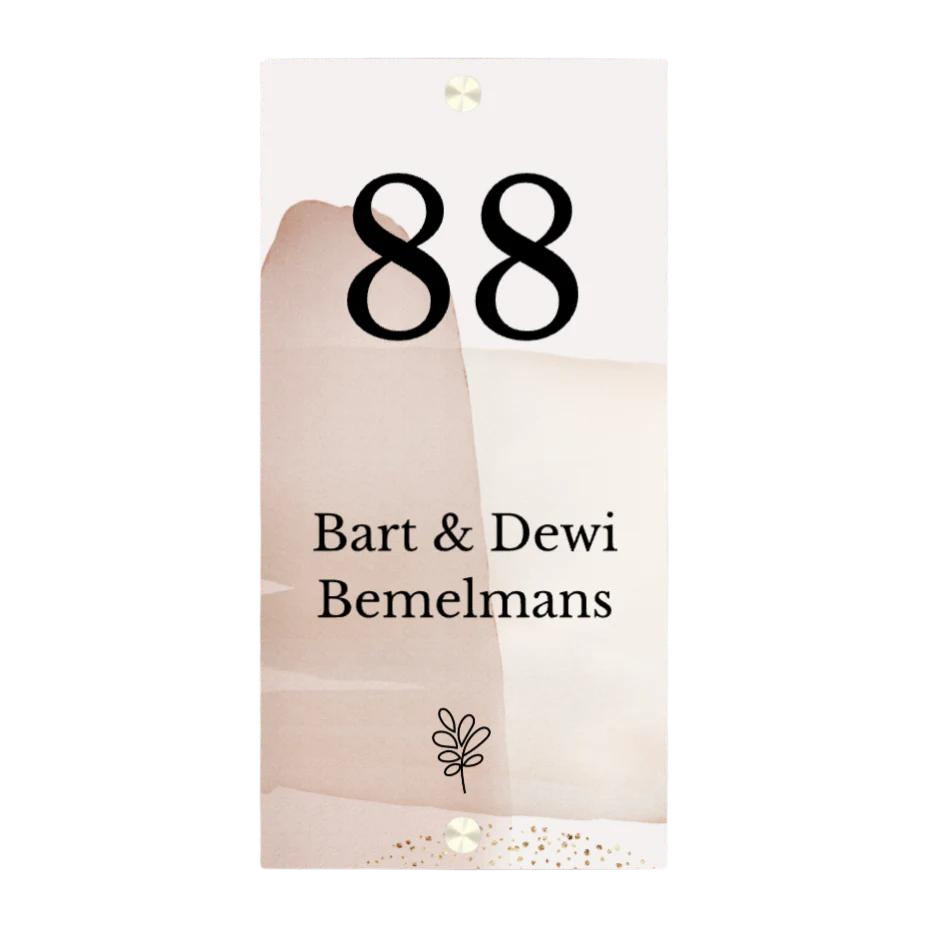 Label2X Naambordje rechthoek Naambordje voordeur rechthoek staand modern woonaccessoires homedecoratie