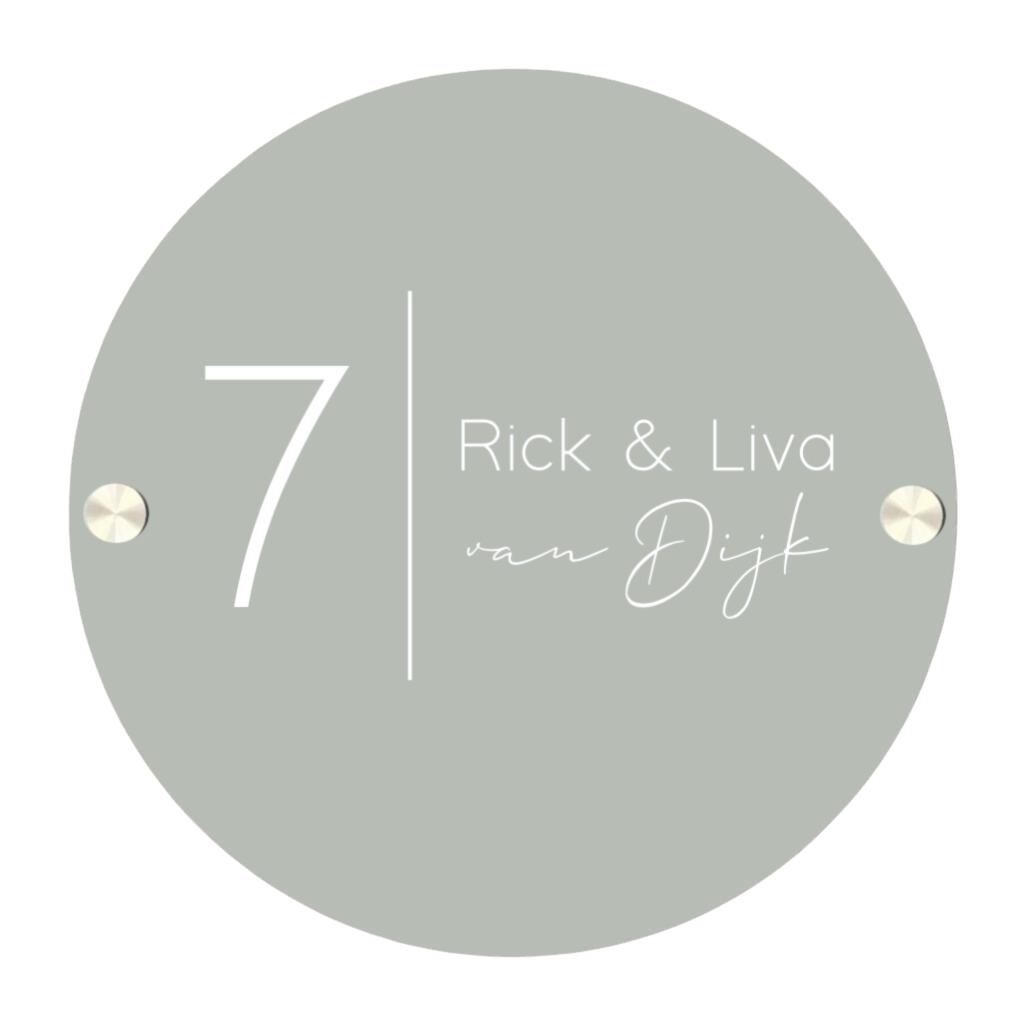 Label2X Naambordje rond Naambordje voordeur rond calm woonaccessoires homedecoratie